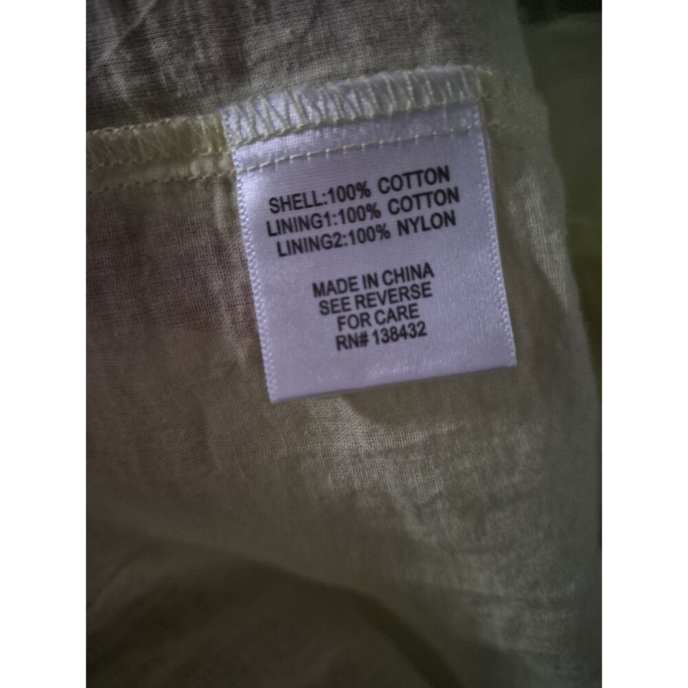 ModCloth size 18 maxi long dress yellow lining faux button pleated smocked - Picture 11 of 12